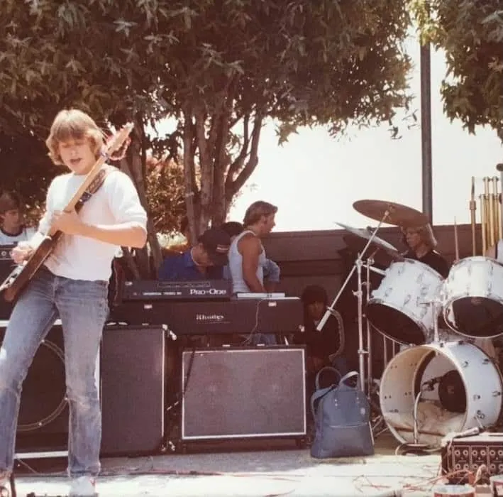 Outdoor gig in the 80s