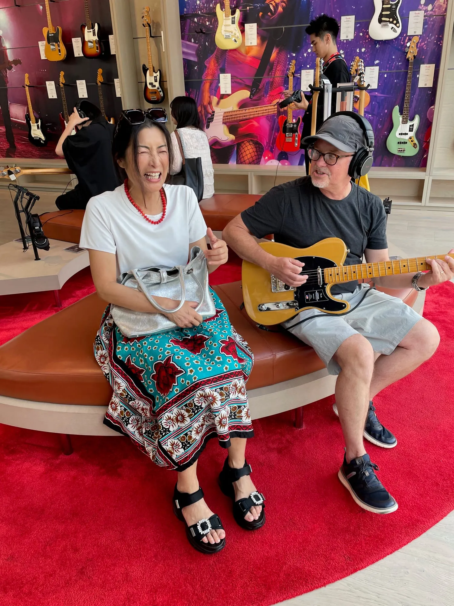 Trying out a telecaster
